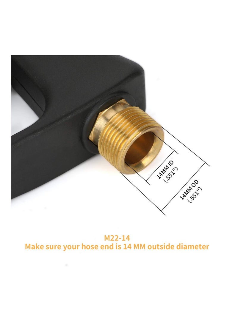 Y&D - SYOSI High Pressure Washer Machine, 4350 PSI Short Handle with 5 Nozzle, Power Wand, M22-14 Fitting Car Kit - Image 1