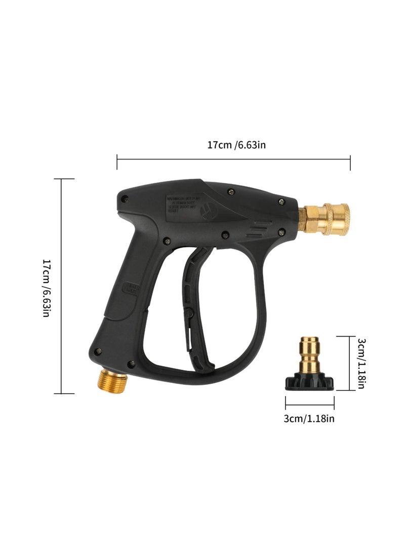 Y&D - SYOSI High Pressure Washer Machine, 4350 PSI Short Handle with 5 Nozzle, Power Wand, M22-14 Fitting Car Kit - Image 1