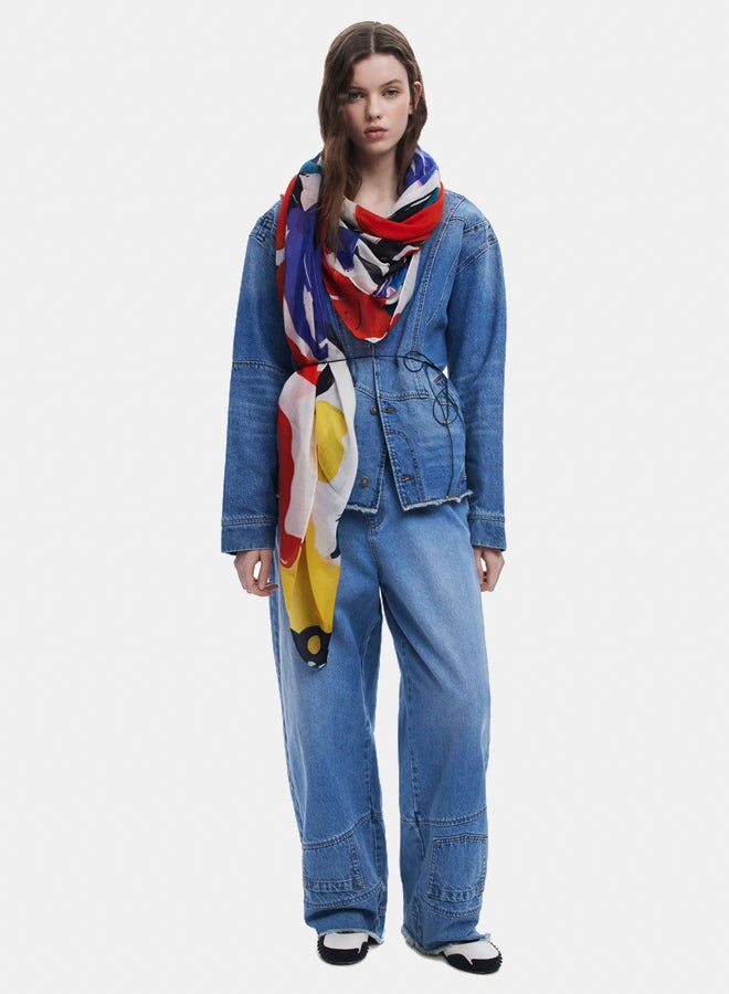 DESIGUAL Arty floral scarf  - Image 5