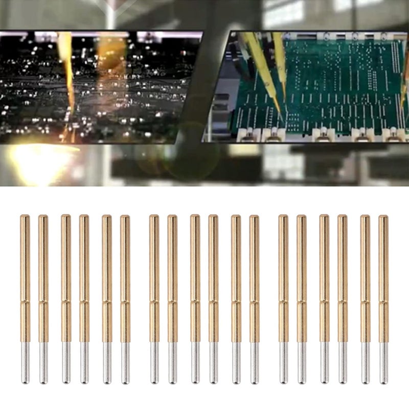 Brass Stainless Steel Pogo Pins 33 35mm Length 100PCS Round Head Low Resistance Connector Test Probes - Image 5