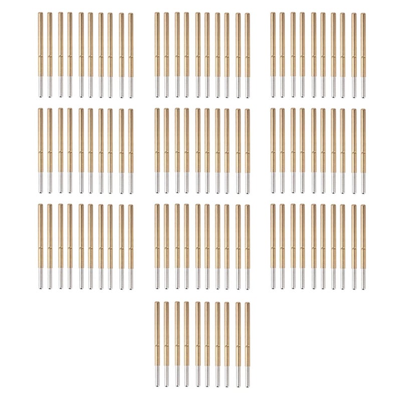 Brass Stainless Steel Pogo Pins 33 35mm Length 100PCS Round Head Low Resistance Connector Test Probes - Image 2