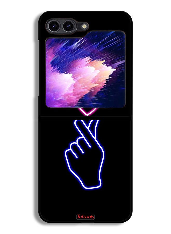 Tolwak Samsung Galaxy Z Flip6 Protective Case Cover Snap Heart Art  - Image 1