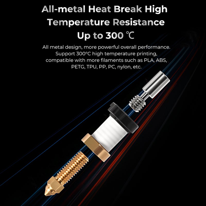 CREALITY K1 Ceramic Heating Block Kit Suitable for Creality K1 and K1 MAX 3D Printers 60W Heating Power High Thermal Conductivity Support More Filaments PLA/ ABS/ PETG/ TPU/ PP/ PC/ Nylon - Image 4