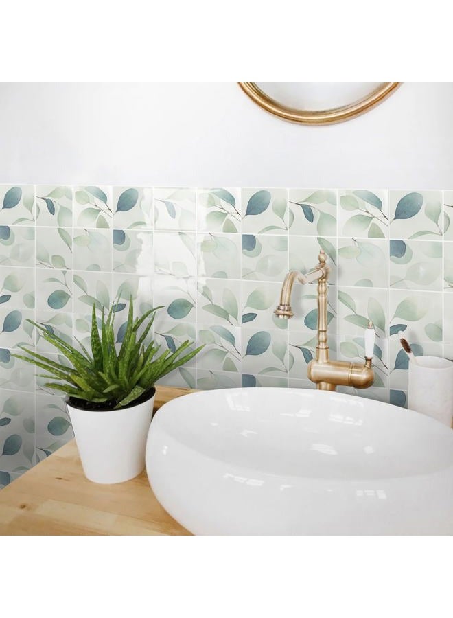 SVNOOC Peel & Stick Tile Stickers Waterproof Self-Adhesive Backsplash Stickers for Kitchen Bathroom Decor 10 Pack 11.8''x11.8'' (Green) - Image 3
