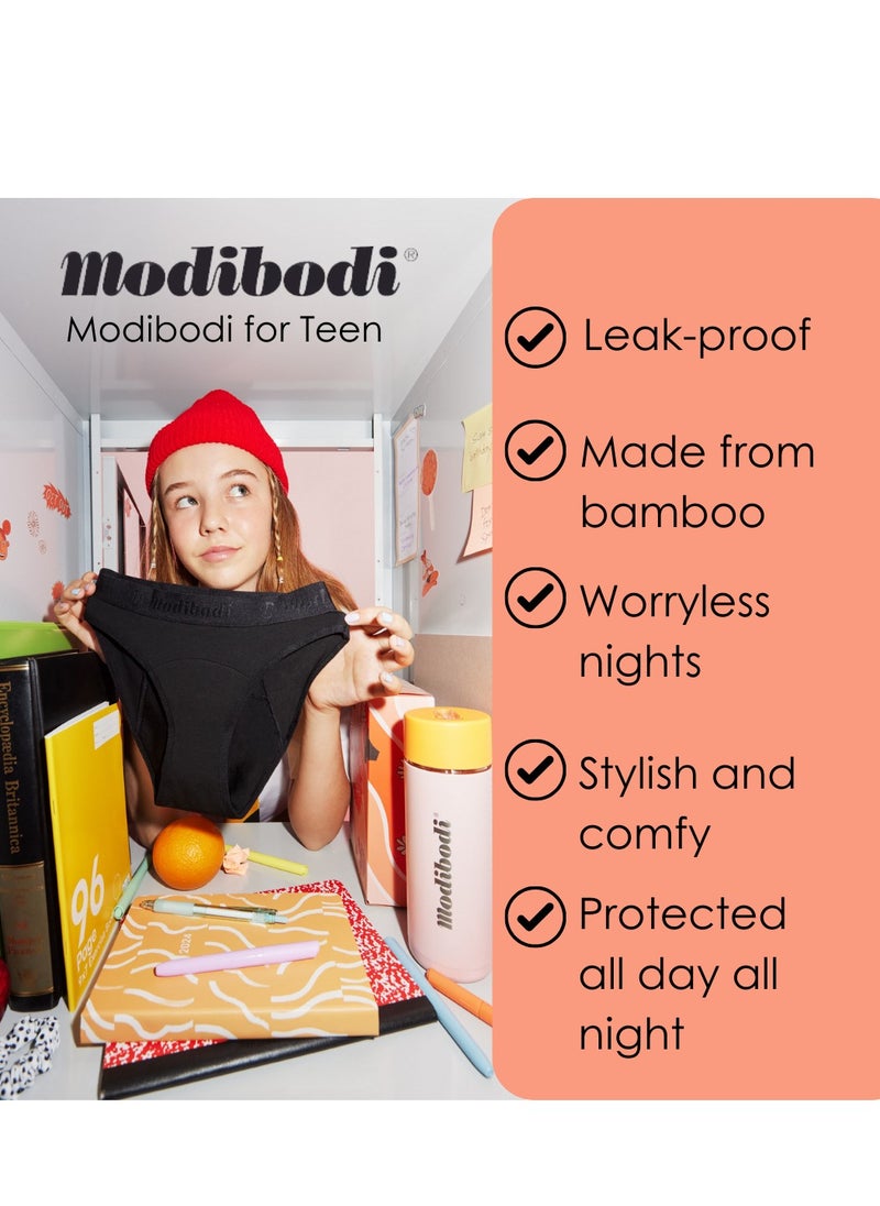 Modibodi - Teen Hipster Bikini - Maxi Absorbency - Period Protection Underwear for Teens - Image 1