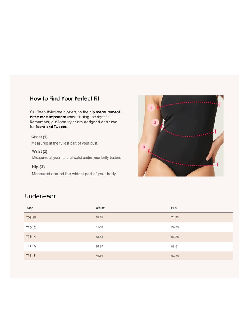 Modibodi - Teen Hipster Bikini - Maxi Absorbency - Period Protection Underwear for Teens - Image 1