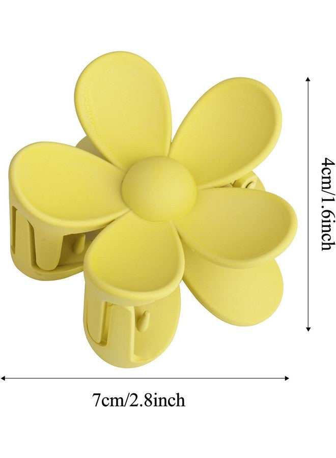 Blubby 12 Pieces Flower Claw Clips Large Hair Jaw Clips for Women Girls Thick, Thin Hair 12 Colors Matte Big Hair Claw Clips Non Slip Strong Hold Hair Catch Clamps Barrettes Headwear Accessories - Image 2