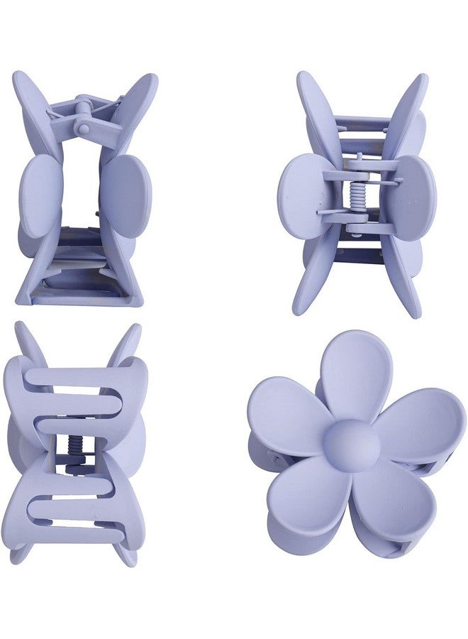 Blubby 12 Pieces Flower Claw Clips Large Hair Jaw Clips for Women Girls Thick, Thin Hair 12 Colors Matte Big Hair Claw Clips Non Slip Strong Hold Hair Catch Clamps Barrettes Headwear Accessories - Image 3