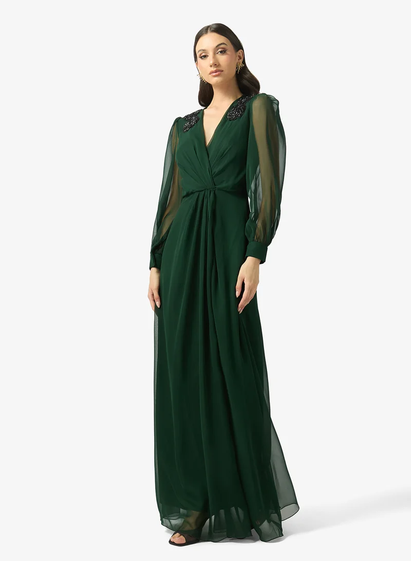 Eloisa Wrap Sleeve Dress