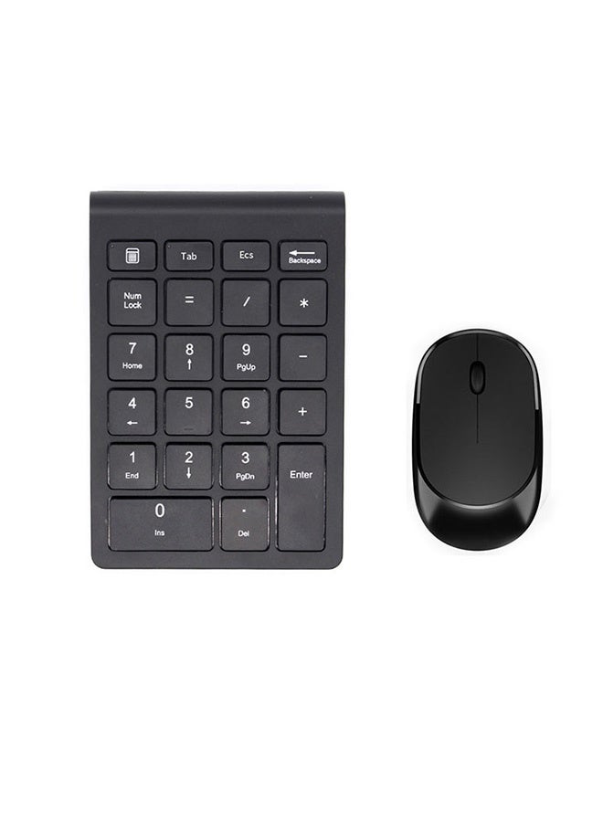 GNAFOTU Wireless Number Pad and Mouse Combo,Portable Ultra Slim 2.4GHz USB Numeric Keypad,Slient Financial Accounting Numeric Keypad With Wireless Mice,For Laptop/PC/Desktop/Notebook - Image 1