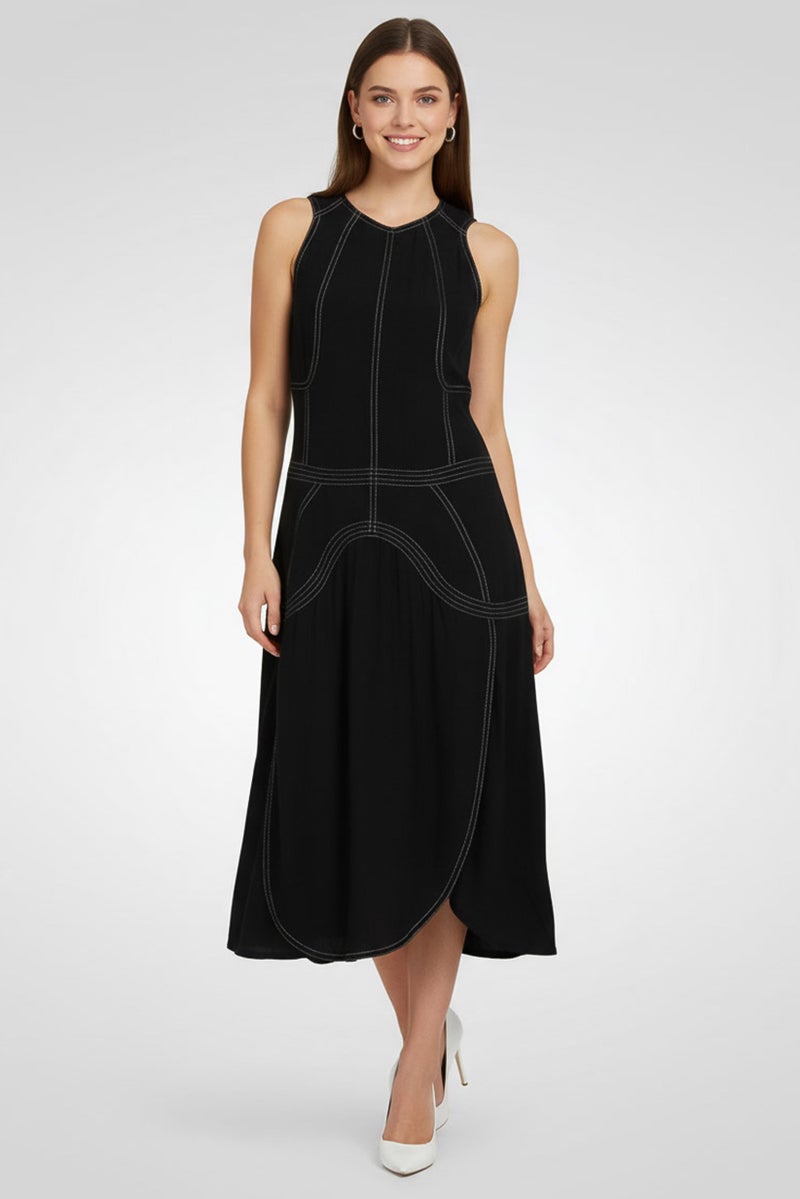 STELLA MCCARTNEY Women Plain Midi Dress, Black - Image 1