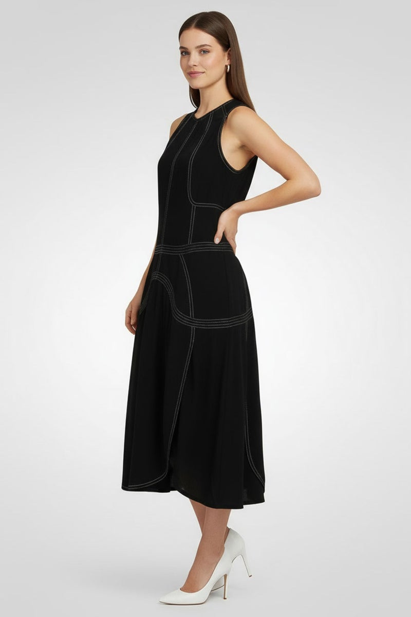 STELLA MCCARTNEY Women Plain Midi Dress, Black - Image 3