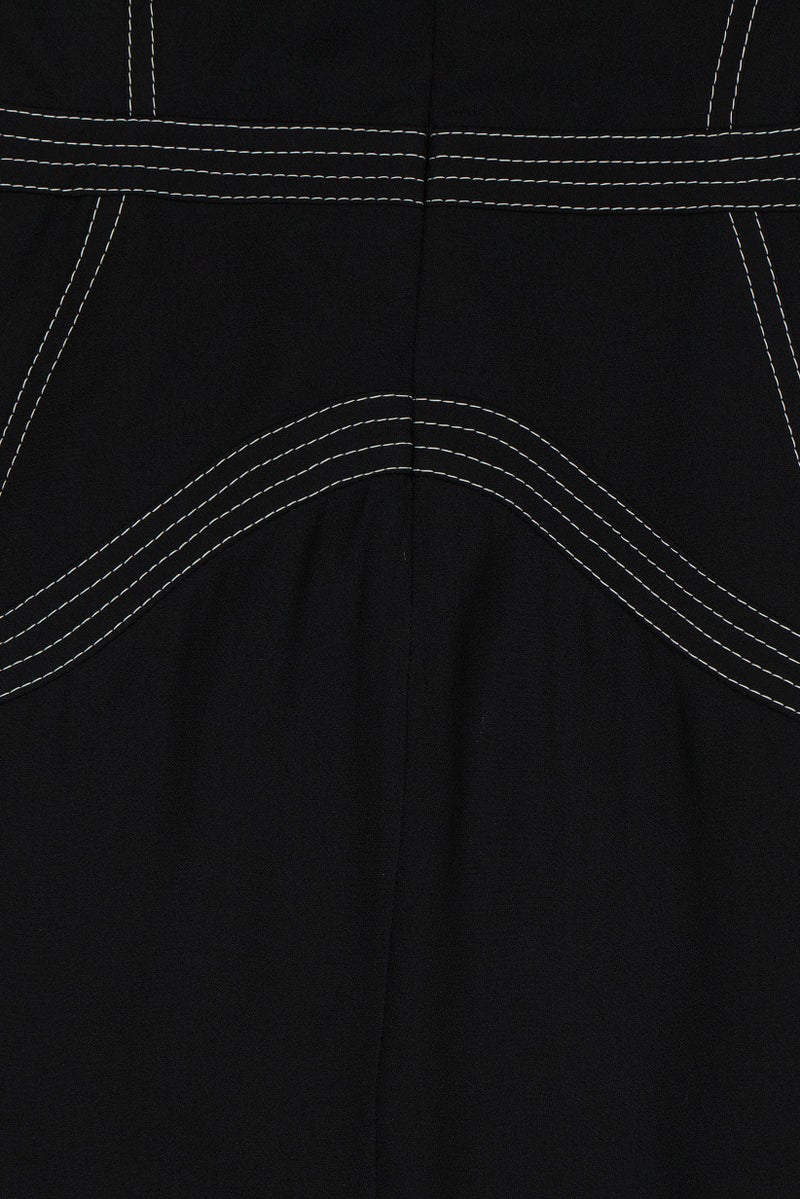 STELLA MCCARTNEY Women Plain Midi Dress, Black - Image 5