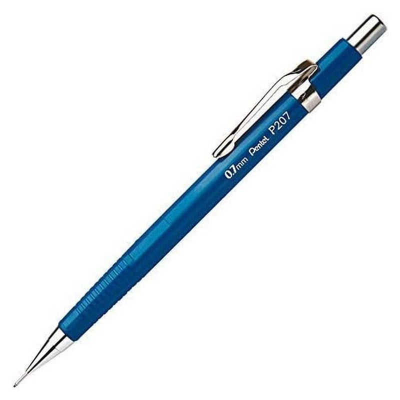 Pentel قلم رصاص ميكانيكي رسم دقيق بنتل P207C، 0.7 مم، أسطوانة زرقاء - Image 1