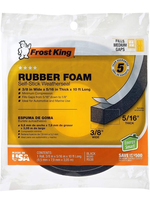 Frost King Rubber Foam Self-Stick Weatherseal