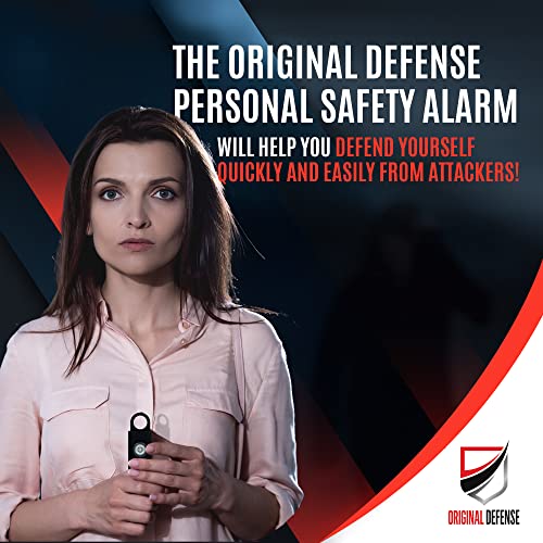 Original Defense® Siren Self-Defense Alarm (Black) - 130 dB Keychain Alarm with LED Strobe Light for Women, Children, and Elderly - Police Recommended - Image 4