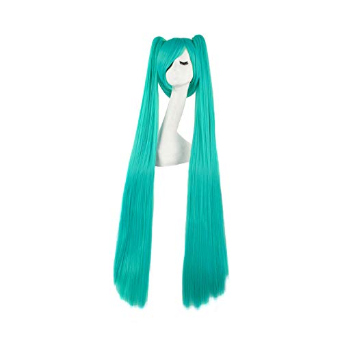 MapofBeauty 47 Inch/120cm Beautiful Long Straight Cosplay Wig (Mixed Cyan) - Image 1