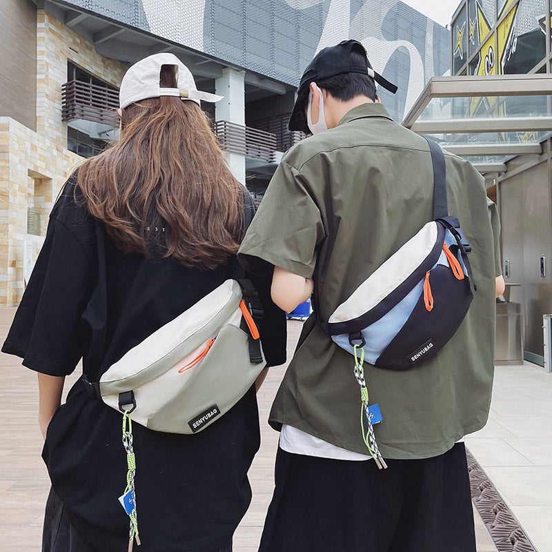 Single Shoulder Crossbody Bag Men's Fashionable Japanese Sports Chest Bag Men's Waist Bag Summer Ruiying Bag Girl's Small Backpack - Image 2