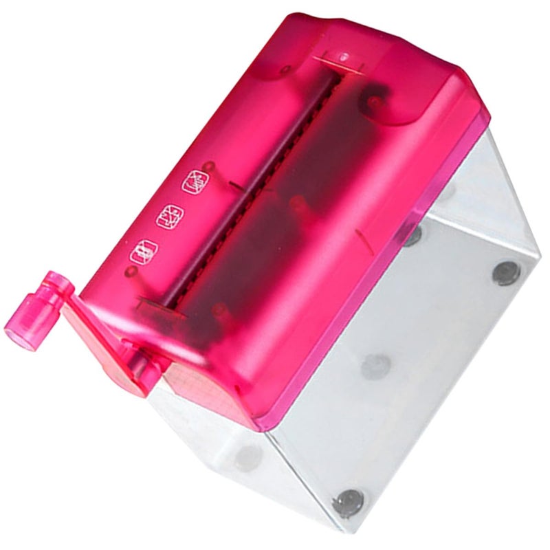 Red Manual Desktop Paper Shredder Portable Handheld For Home Office School Use - Image 2