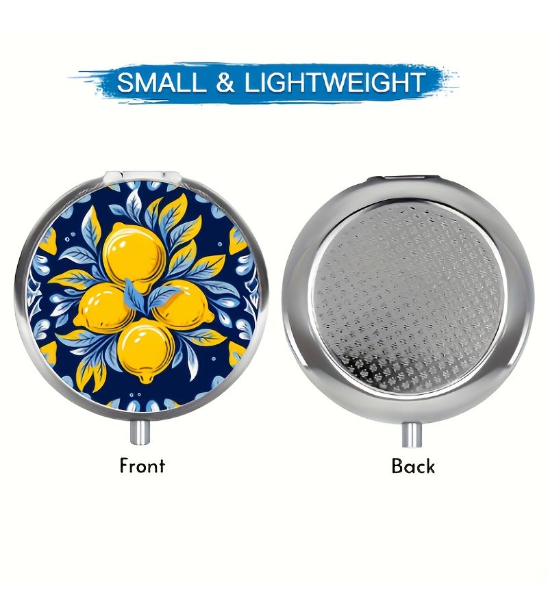 Round 3 Compartments Mini Portable Lemon Style Storage Box For Holiday Decor Home Travel Organization - Image 4