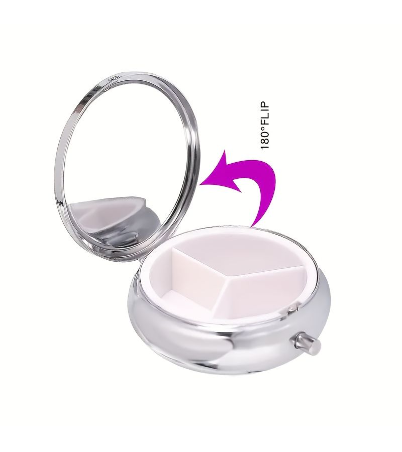 Round 3 Compartments Mini Portable Lemon Style Storage Box For Holiday Decor Home Travel Organization - Image 1