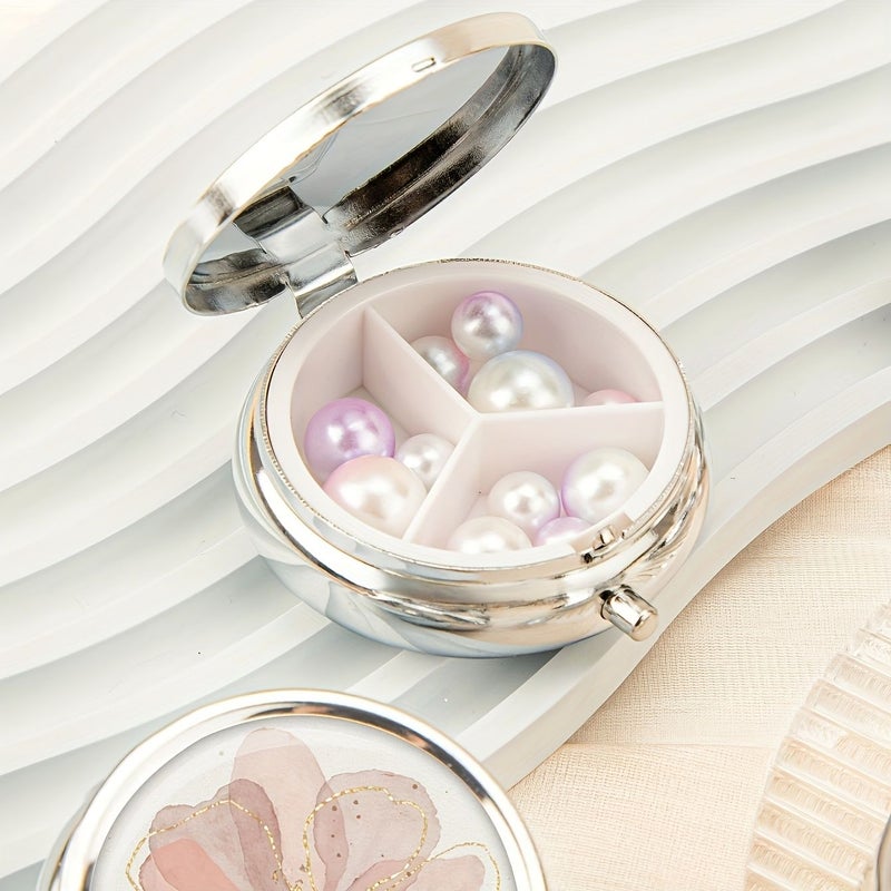 Round 3 Compartments Mini Portable Lemon Style Storage Box For Holiday Decor Home Travel Organization - Image 5