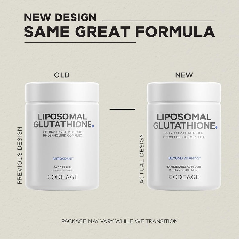 Codeage Liposomal Glutathione Supplement  Pure Reduced Setria LGlutathione Liposomal Delivery Phospholipid Complex  Encapsulated Glutathione Powder Pills  Vegan NonGMO  60 Capsules - Image 3