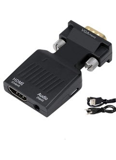 erorex 1080P VGA Male to HDMI Female Audio Video Converter Adapter  - Image 1