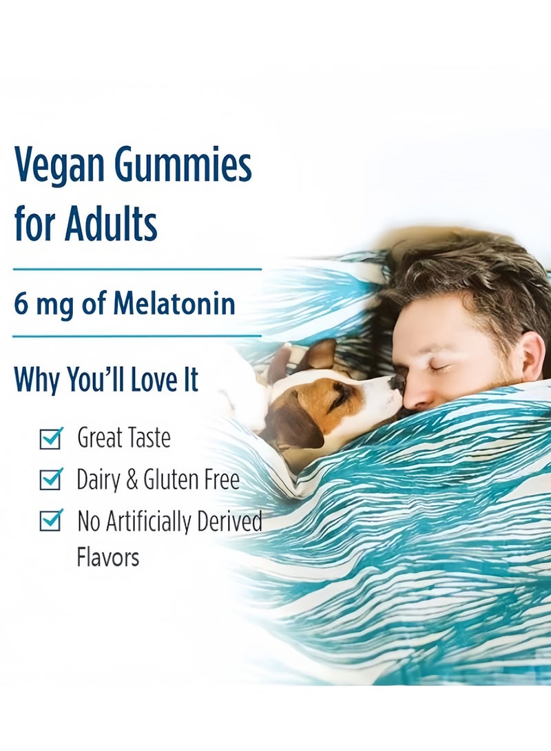 DAZZEL Melatonin 6 mg Fast Dissolve 60 Gummies | Nighttime Sleep Aid | Natural Berry Flavor | Vegetarian, Non-GMO, Gluten Free - Image 3