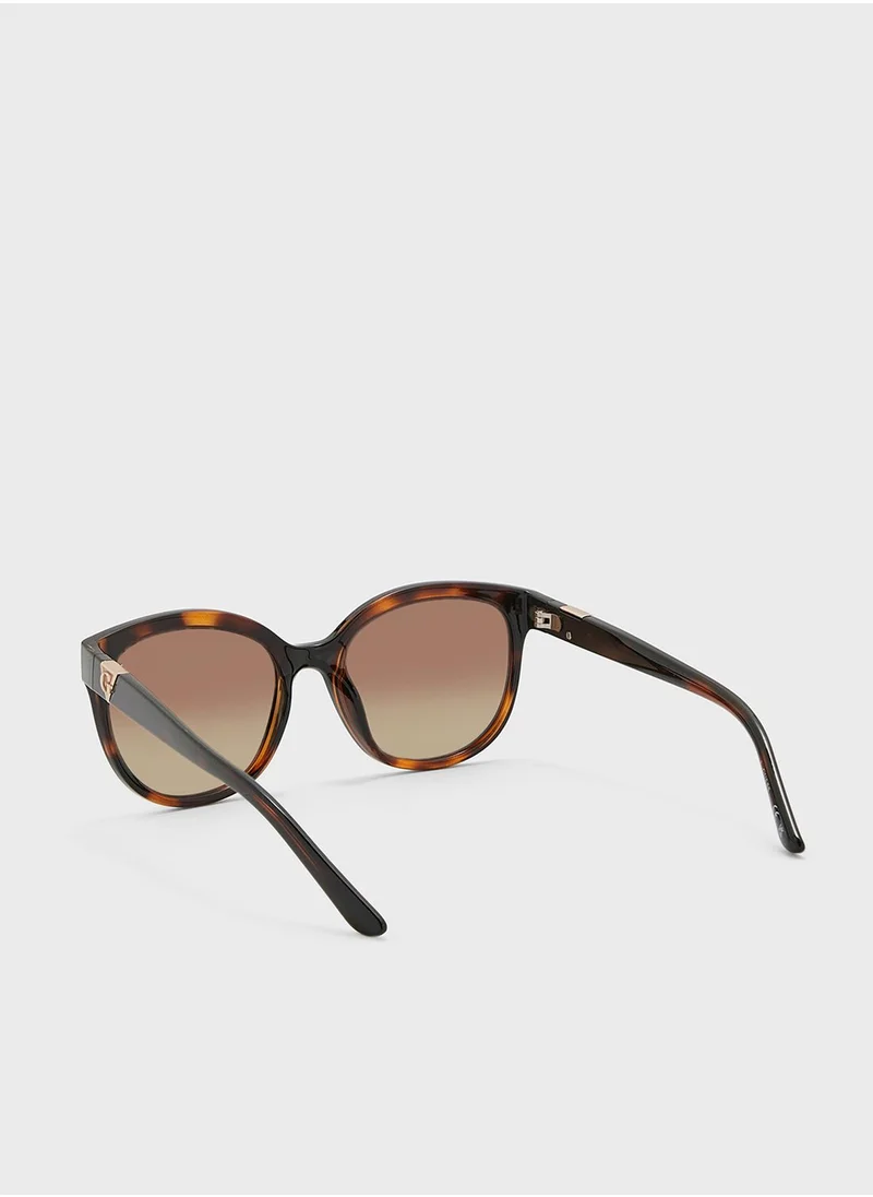 GUESS Gradient Feline Shape Sunglasses
