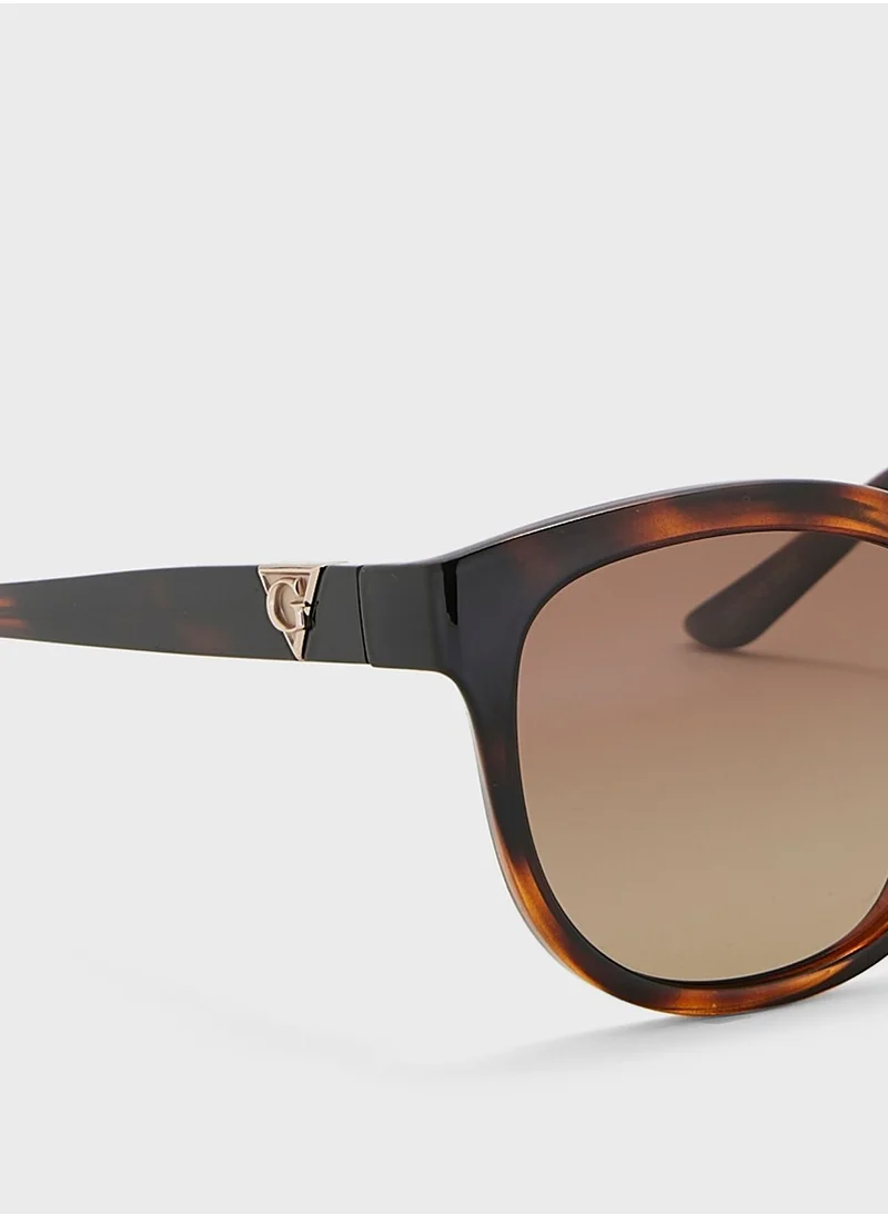 GUESS Gradient Feline Shape Sunglasses