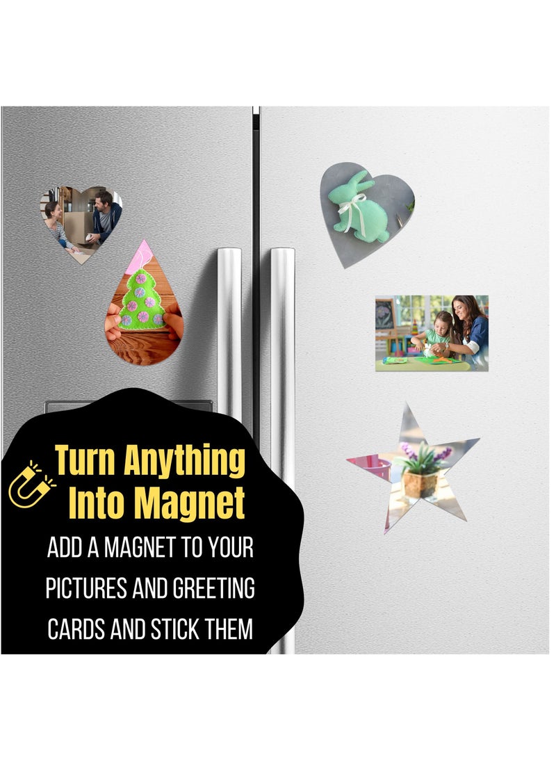 SYOSI - Adhesive Magnetic Sheets, 8.91" x 6.3", Magnetic Sheets with Adhesive Backing, Magnetic Sheets,  Picture Magnets, Flexible Magnetic Sheet, Cuttable Magnetic Sheets.10 Pack - Image 1