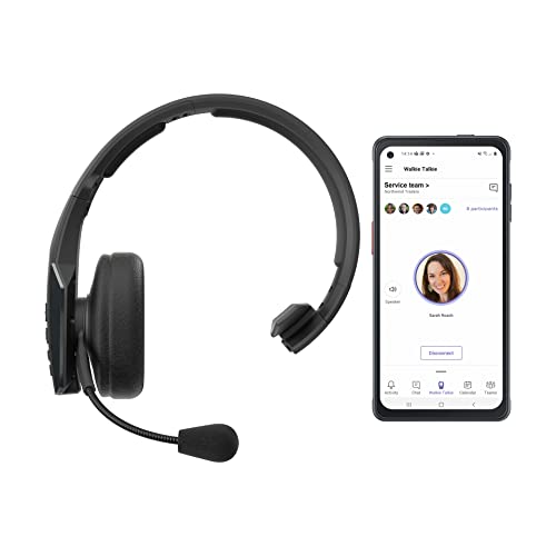 BlueParrott B450-XT MS Noise Cancelling Bluetooth Headset – Hands-Free Wireless Headset Programmed with Access to Microsoft Teams Walkie Talkie – Long Wireless Range, 24+ Hrs of Talk Time, IP54-Rated - Image 1