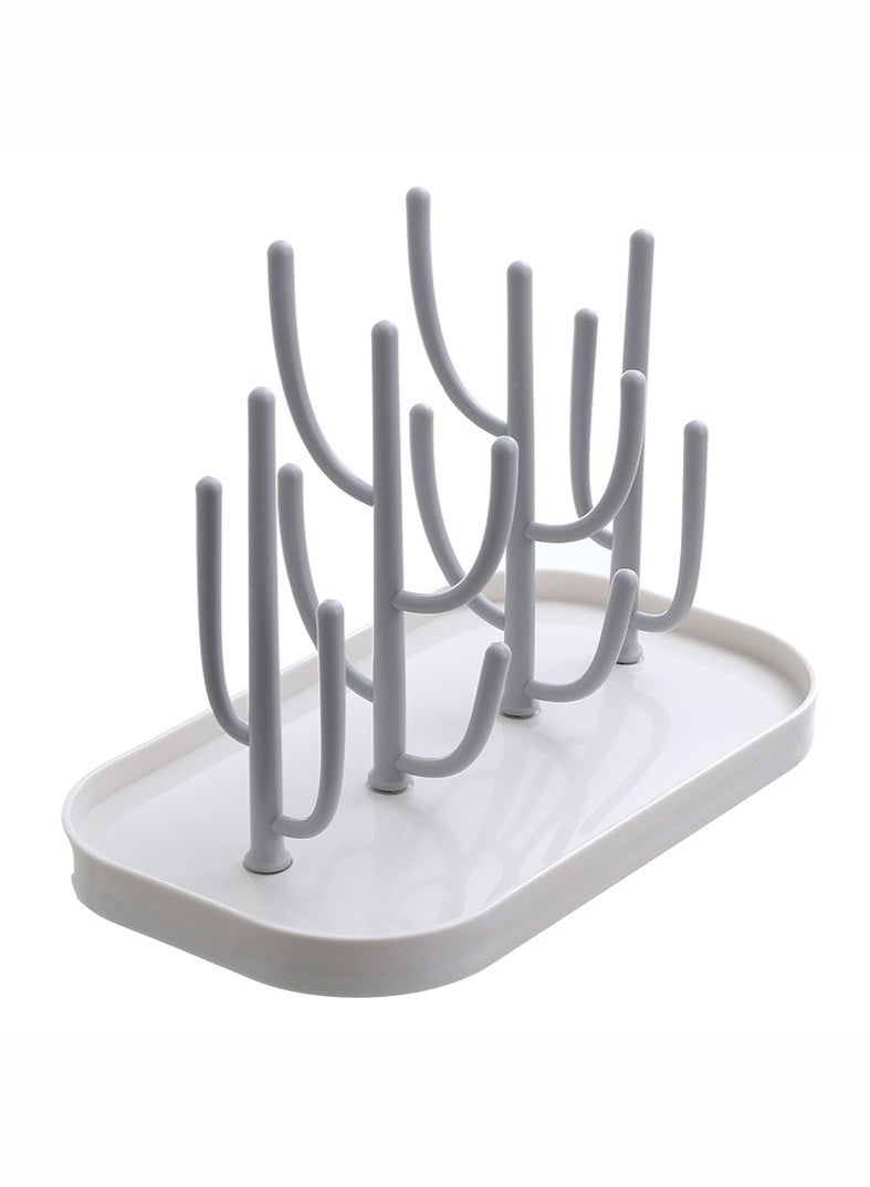 Baby Essentials,Bottle Drying Rack,Baby Bottle Drying Rack,Drying Rack for Kitchen Counter,Detachable Bottle Dryer Holder with Base.for Nipples,Cups,Pump Parts and Accessories(Gray) - Image 3