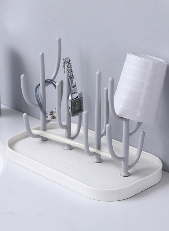 Baby Essentials,Bottle Drying Rack,Baby Bottle Drying Rack,Drying Rack for Kitchen Counter,Detachable Bottle Dryer Holder with Base.for Nipples,Cups,Pump Parts and Accessories(Gray) - Image 4