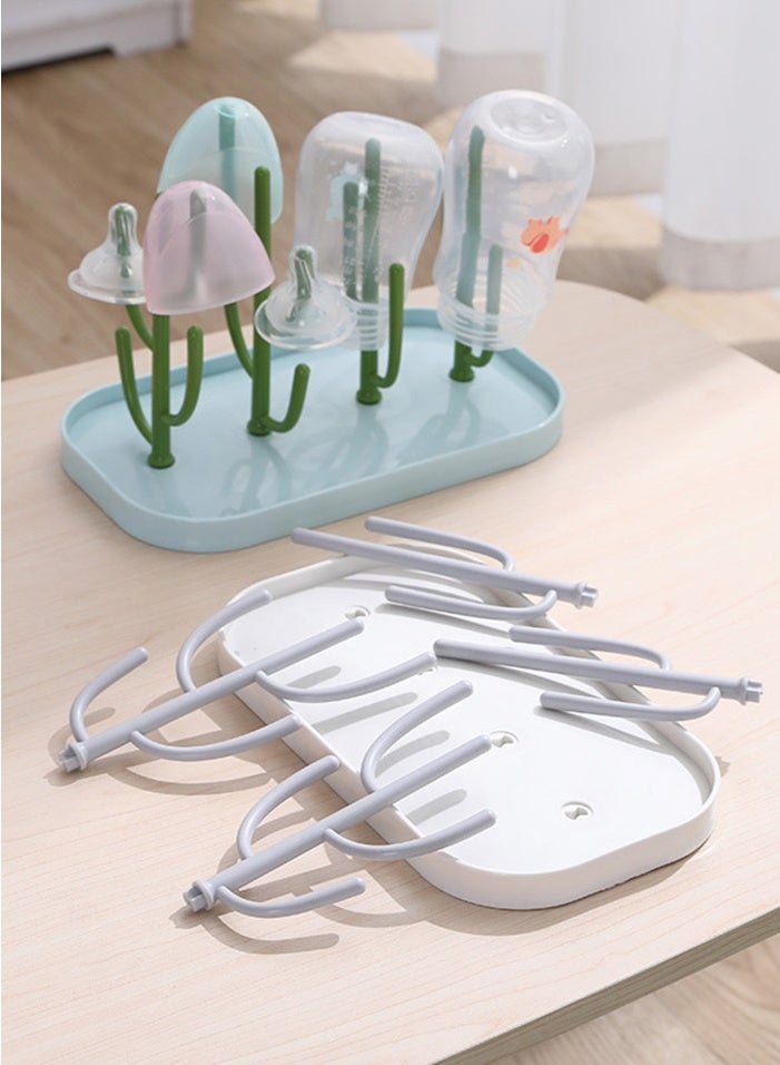 Baby Essentials,Bottle Drying Rack,Baby Bottle Drying Rack,Drying Rack for Kitchen Counter,Detachable Bottle Dryer Holder with Base.for Nipples,Cups,Pump Parts and Accessories(Gray) - Image 2
