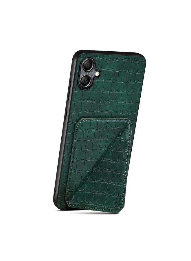 Denior Case For Samsung Galaxy A24 4G Imitation Crocodile Leather Back Phone Case with Holder - Image 2