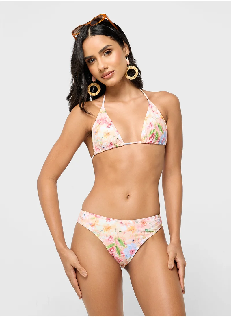 Ginger 4 Pc Bikini Top & Bottom & Ruched Skirt Set