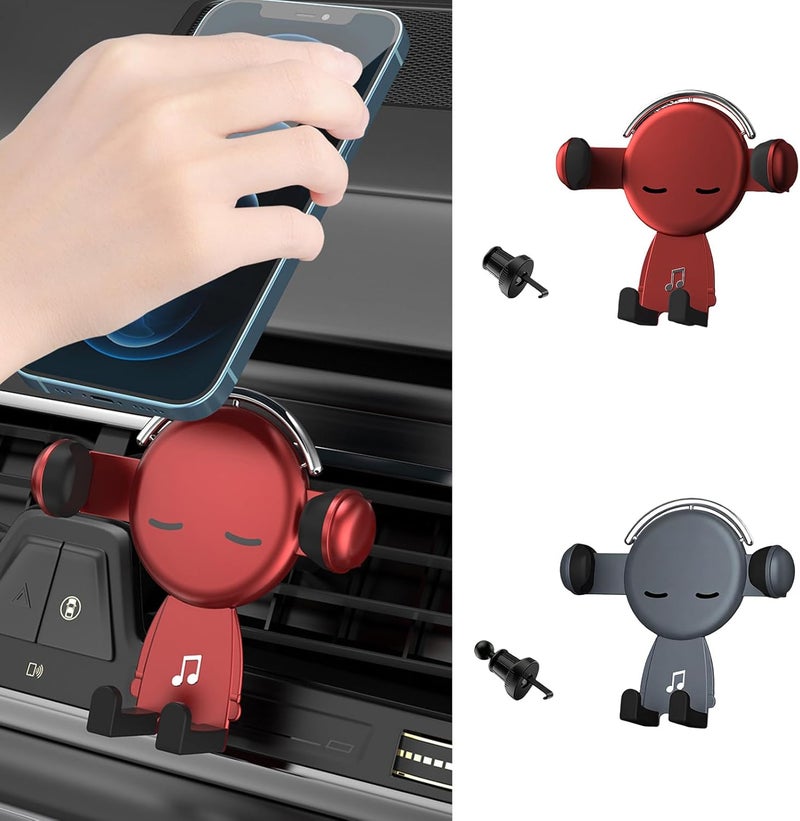 Car Phone Holder for 4.7-6.7in Device Vehicle Air Vent Mounted Cellphone Holder Hook Type Auto Clamping Phone Stand Rotating - Image 2