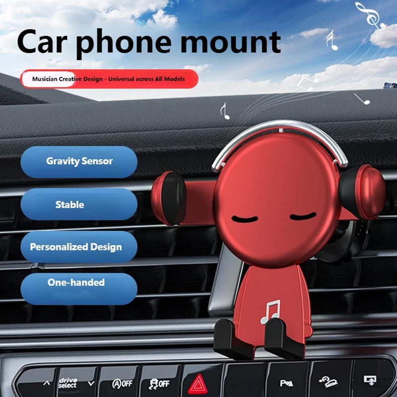Car Phone Holder for 4.7-6.7in Device Vehicle Air Vent Mounted Cellphone Holder Hook Type Auto Clamping Phone Stand Rotating - Image 3
