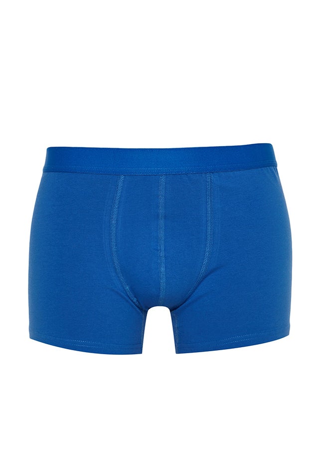 trendyol Multicolored 3-Piece Chess Patterned-Plain Pack Cotton Boxers TMNAW24BX00014  - Image 3