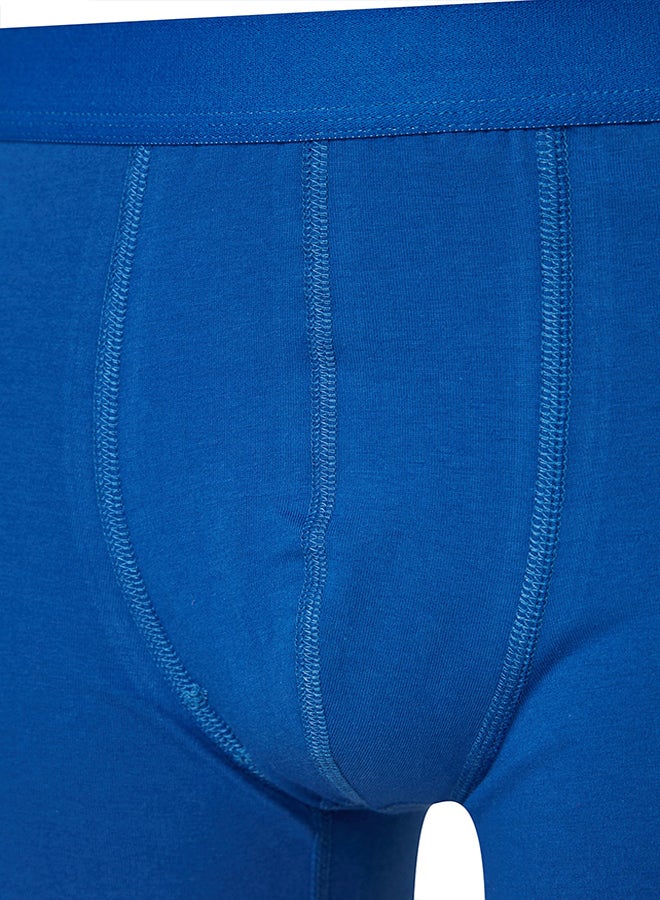 trendyol Multicolored 3-Piece Chess Patterned-Plain Pack Cotton Boxers TMNAW24BX00014  - Image 4