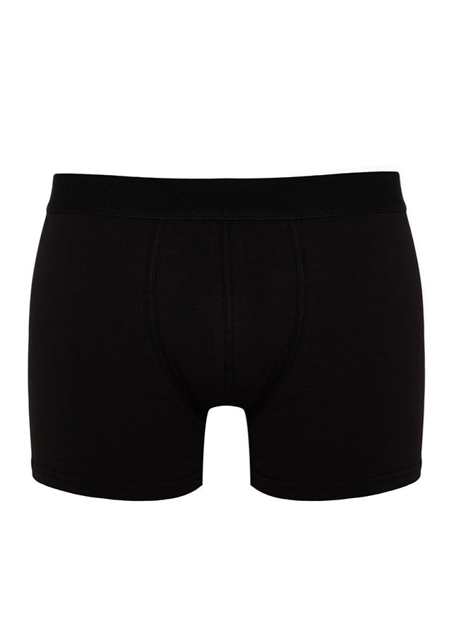 trendyol Multicolored 3-Piece Chess Patterned-Plain Pack Cotton Boxers TMNAW24BX00014  - Image 5