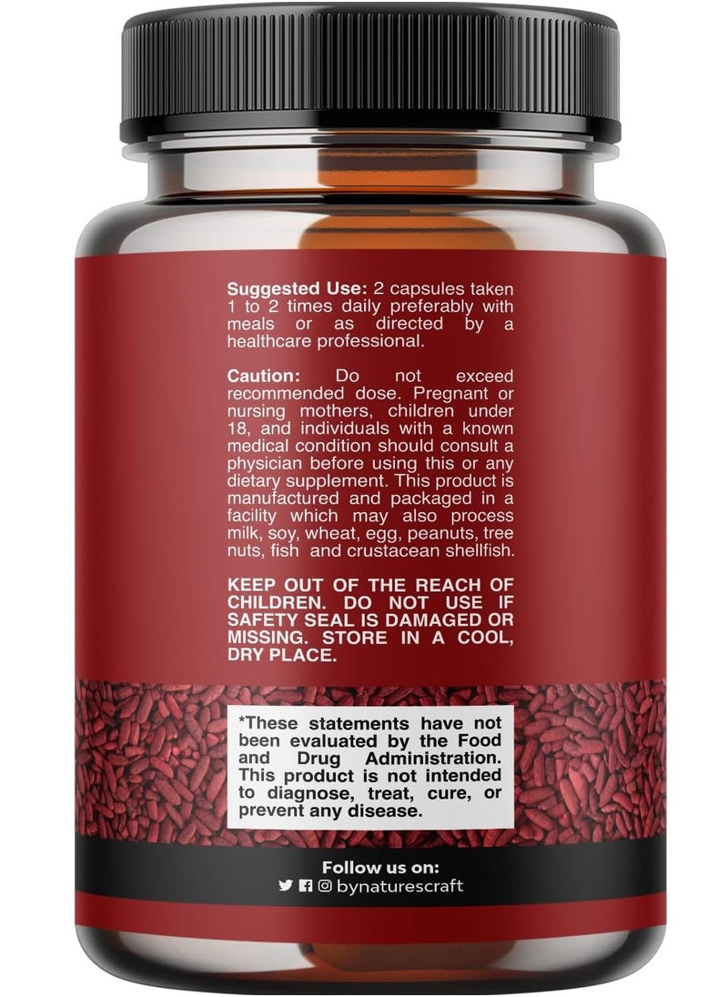 Nature's Craft Natures Craft Red Yeast Rice 120 Caps  - Image 2