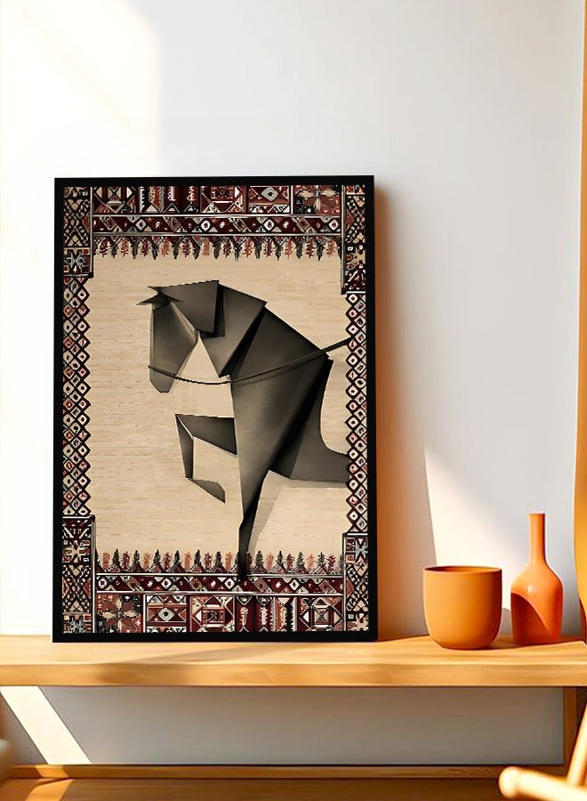 4gdran Canvas Wall Art For Wall Decoration Horses Design With A Hollow Frame Size 120x80cm One Piece  - Image 2