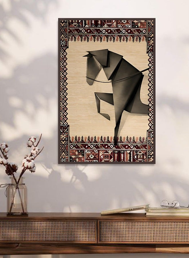 4gdran Canvas Wall Art For Wall Decoration Horses Design With A Hollow Frame Size 120x80cm One Piece  - Image 4