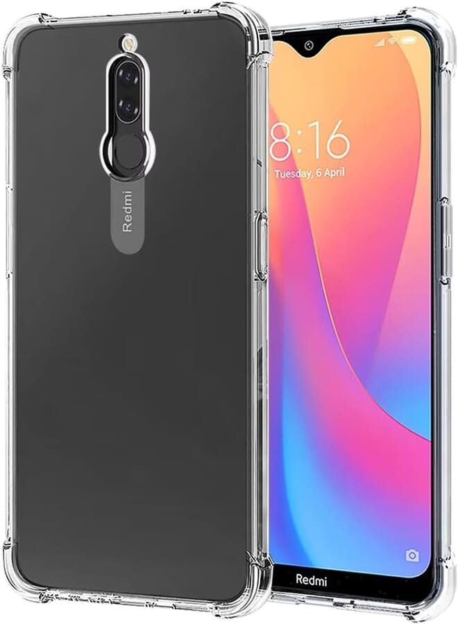 Sidande Case for Redmi 8 Case, M1908C3IC Case for Girls Women, Clear Transparent Soft Flexible TPU Slim Phone Protective Case Cover for Xiaomi Redmi 8 Clear