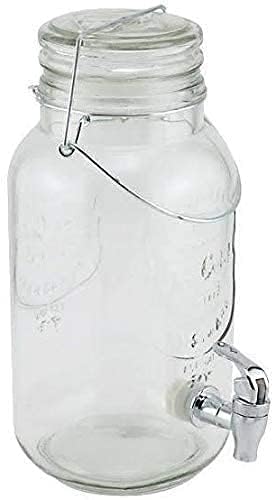 LVOOK Glass Made Air Tight Clip Cap Beverage and Juice Dispenser with Attached Silver Tap- 3500ML by Home Cart - Image 3