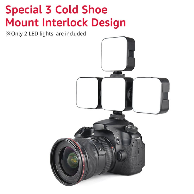 docooler Mini LED Video Light Photography Fill-in Lamp Black/White - Image 2