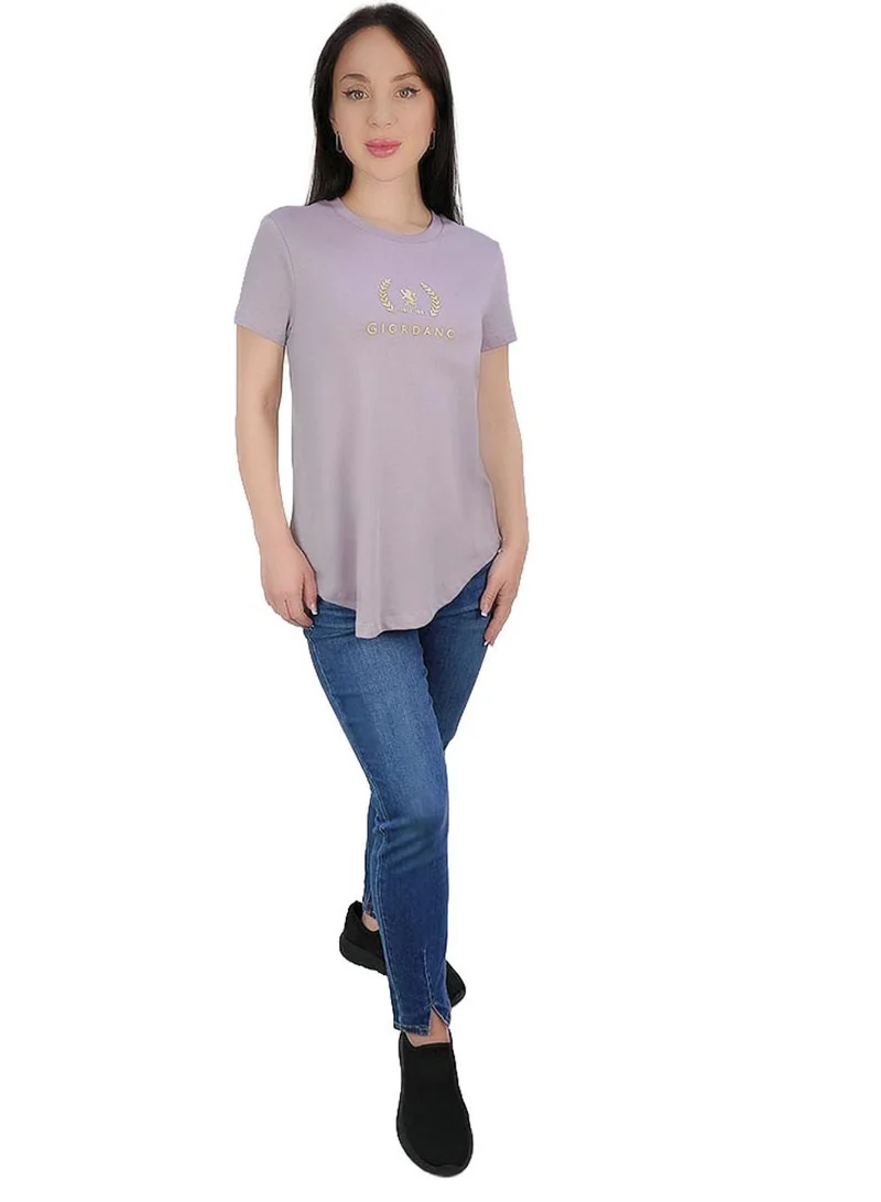 GIORDANO  Women’s Cotton Jersey Crew Neck Print Tee for Women | Best Price UAE